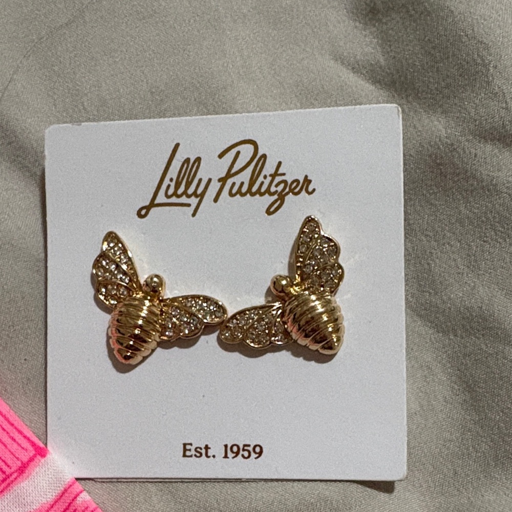 Lilly Pulitzer Gold Bee Stud Earrings